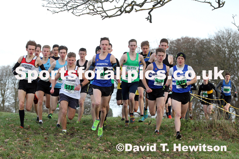 Mens under-20s cross country, 2019 North Eastern Cross Country Champs., Alnwick, Northumberland.  Photo: David T. Hewitson/Sports for All Pics